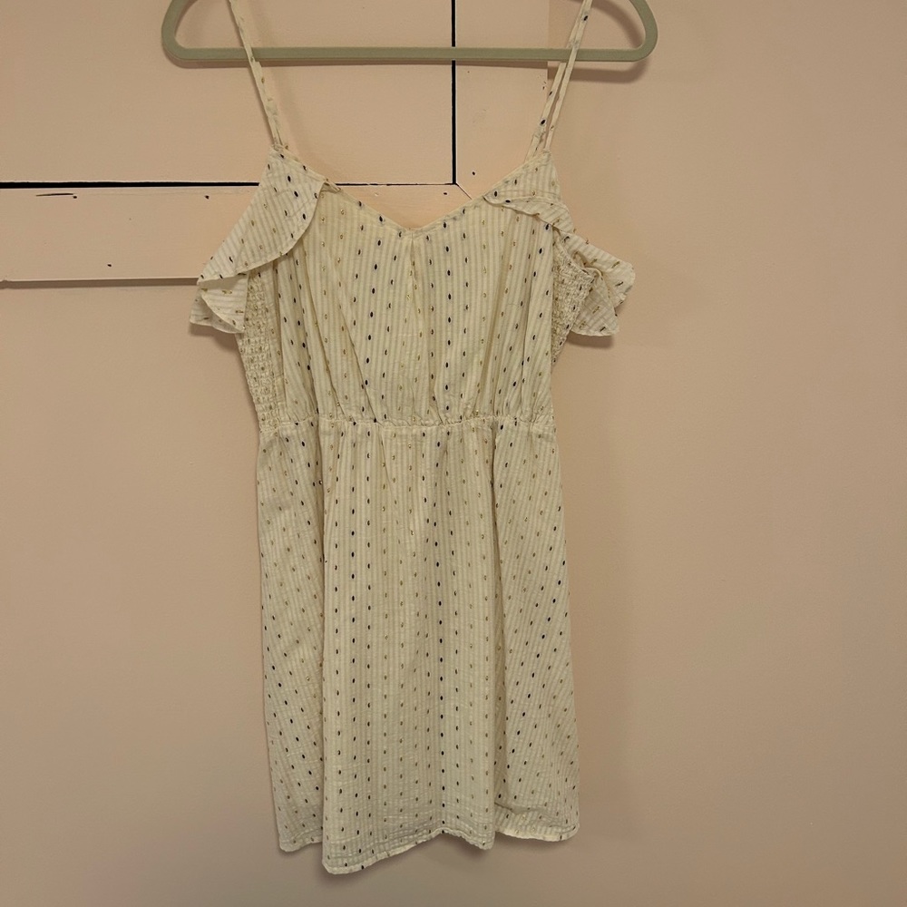 Cream and metallic sundress